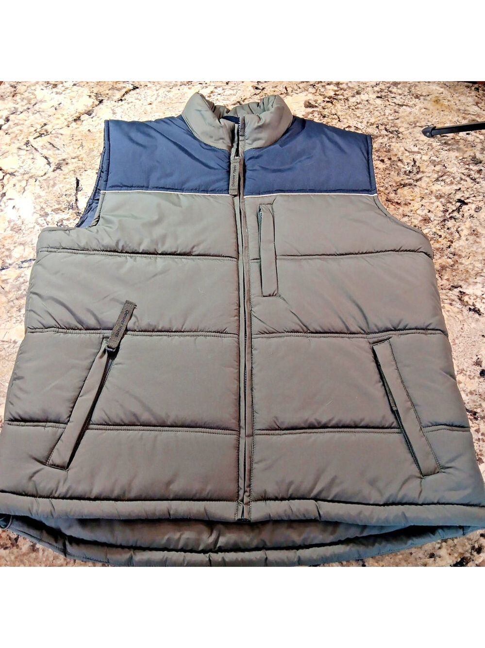 Medium Mens Puffer Vest Denver Hayes Preppy Zip Sweater Vest